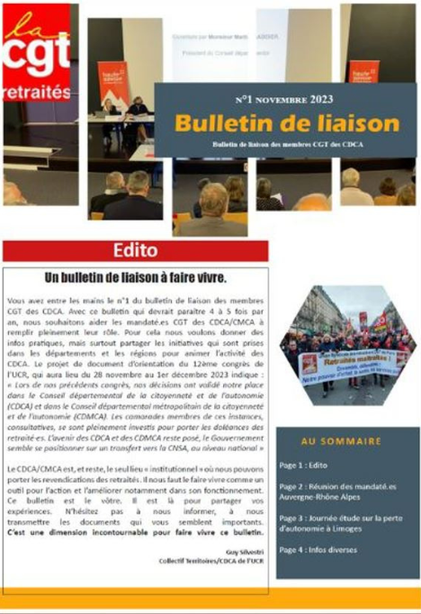 couverture Bulletin de liaison novembre 2023