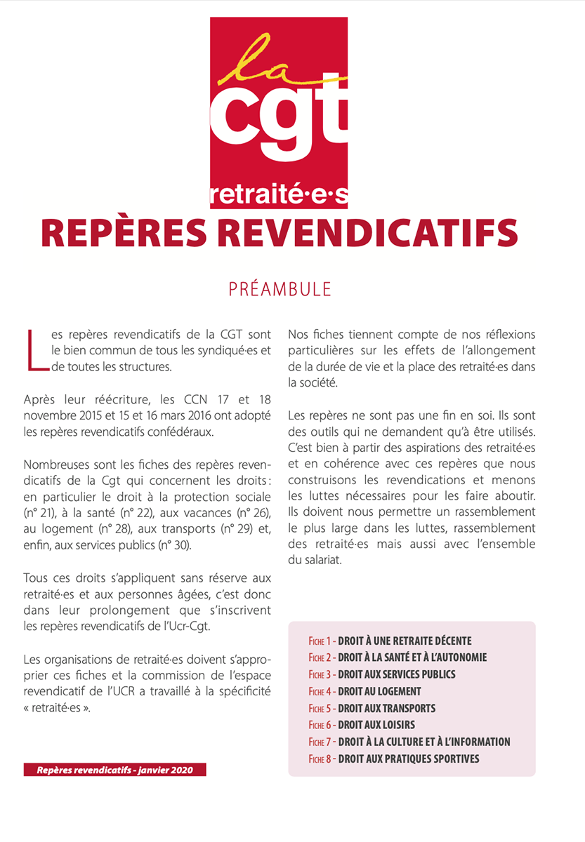 Repères revendicatifs