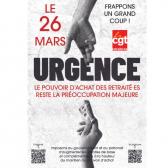 Affiche de l'UCR pour la journée nationale d'action des retraités du 26 mars 2024